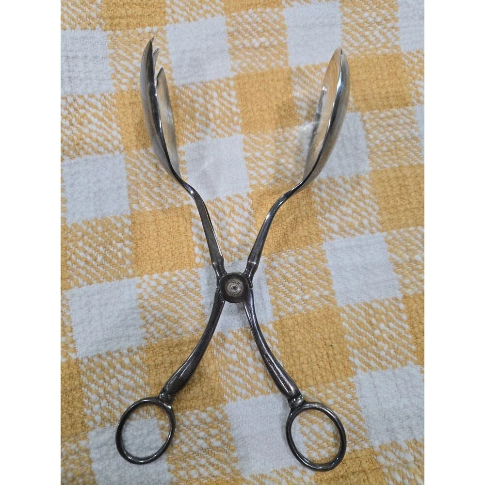 VTG Epns Silver Plated Salad Buffet Scissor Handle Serving Tongs Spoon/Fork